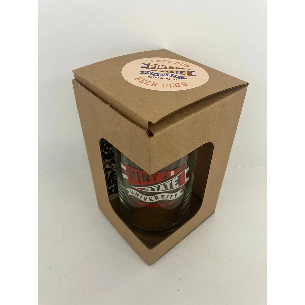 NWT Lazy Dog Beer Club Pint State University Release No 31 Can Glass Brewery Fan